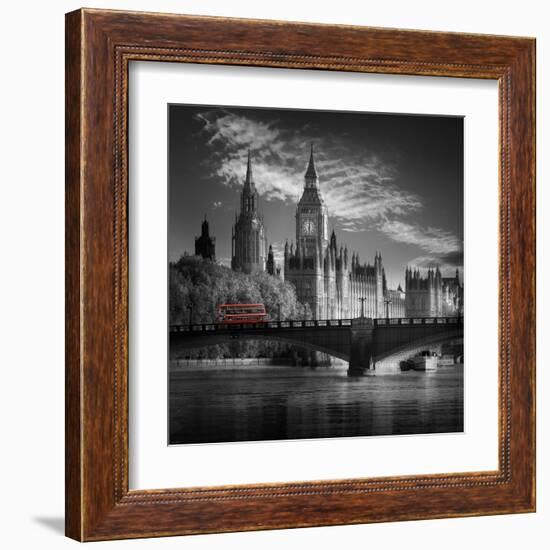 London Bus IV-Jurek Nems-Framed Art Print