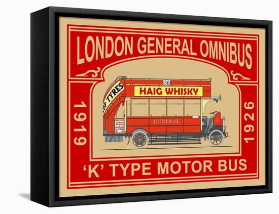 London Bus K-Type-Mark Rogan-Framed Stretched Canvas