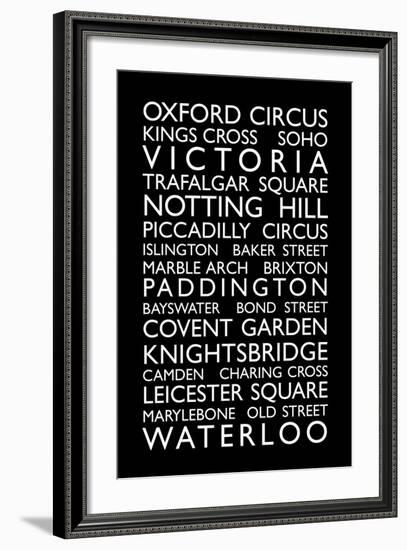 London Bus Roll (Bus Blind)-Michael Tompsett-Framed Art Print