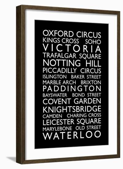 London Bus Roll (Bus Blind)-Michael Tompsett-Framed Art Print