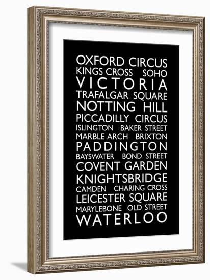 London Bus Roll (Bus Blind)-Michael Tompsett-Framed Premium Giclee Print