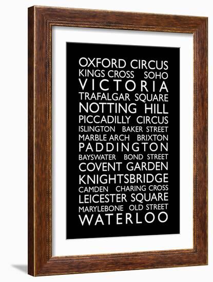 London Bus Roll (Bus Blind)-Michael Tompsett-Framed Art Print