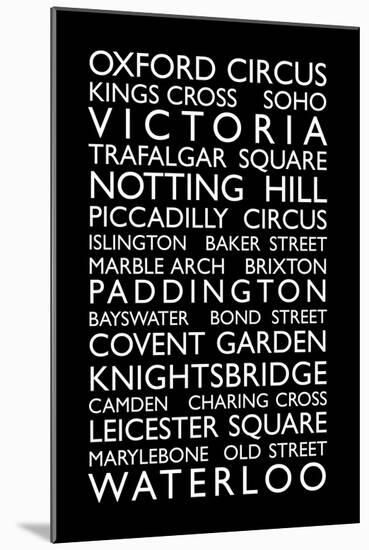 London Bus Roll (Bus Blind)-Michael Tompsett-Mounted Art Print