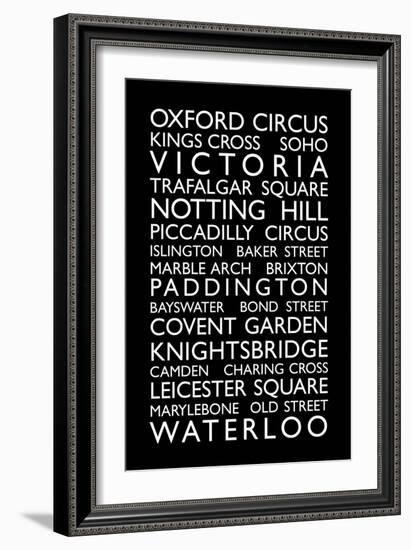 London Bus Roll (Bus Blind)-Michael Tompsett-Framed Art Print