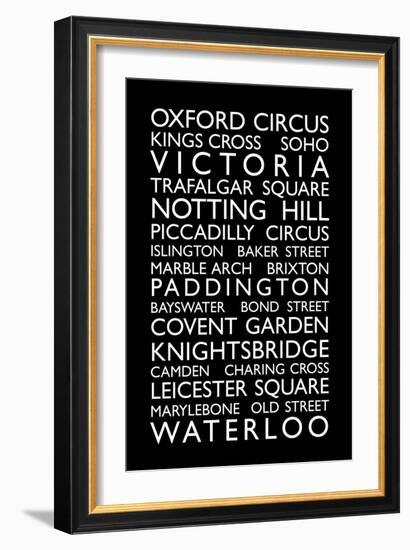 London Bus Roll (Bus Blind)-Michael Tompsett-Framed Art Print