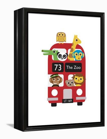 London Bus Zoo-Dicky Bird-Framed Premier Image Canvas