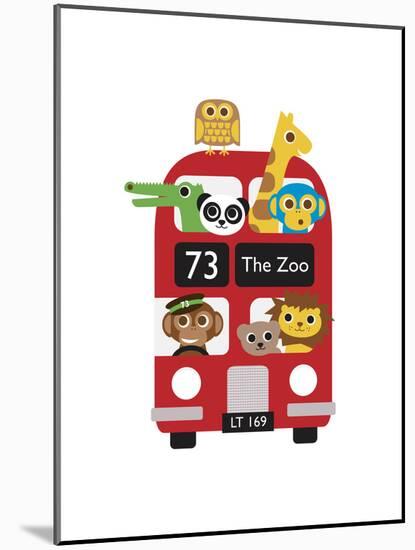 London Bus Zoo-Dicky Bird-Mounted Giclee Print