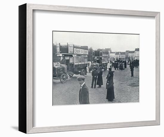 London buses in use on the Continent for transporting British Troops, c.1914-Unknown-Framed Photographic Print