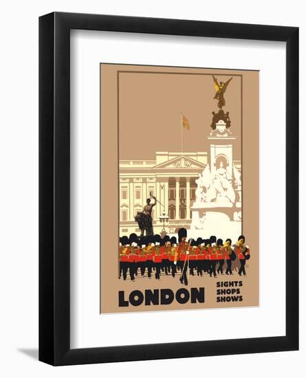 London - by London & North Eastern Railway (LNER) - Guards, Buckingham Palace-Fred Taylor-Framed Art Print