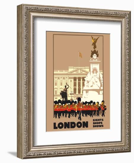 London - by London & North Eastern Railway (LNER) - Guards, Buckingham Palace-Fred Taylor-Framed Art Print