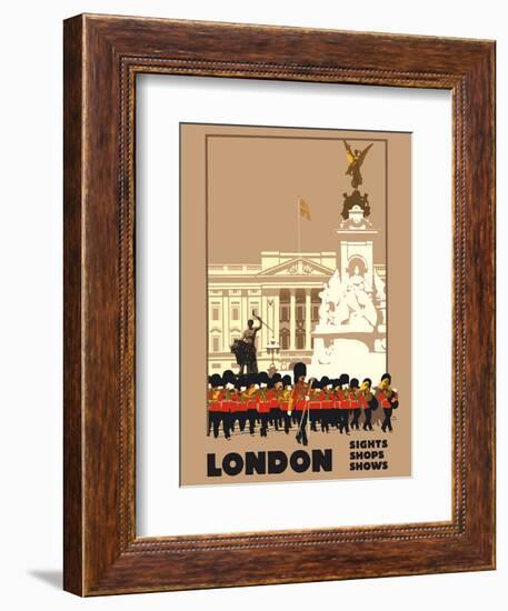 London - by London & North Eastern Railway (LNER) - Guards, Buckingham Palace-Fred Taylor-Framed Art Print