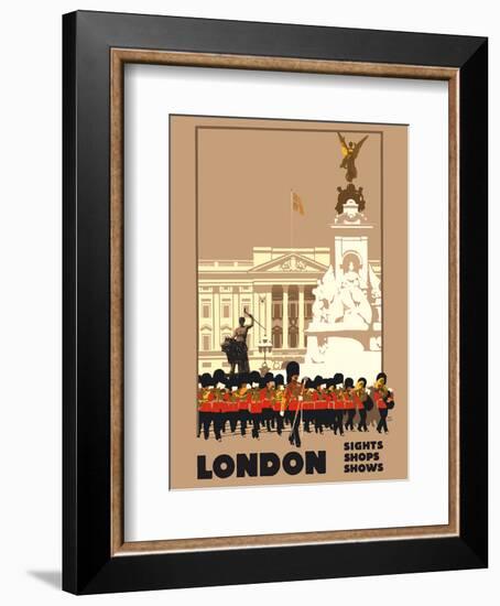 London - by London & North Eastern Railway (LNER) - Guards, Buckingham Palace-Fred Taylor-Framed Art Print