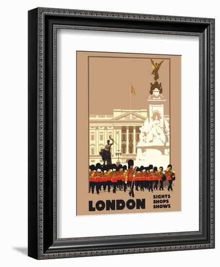 London - by London & North Eastern Railway (LNER) - Guards, Buckingham Palace-Fred Taylor-Framed Art Print