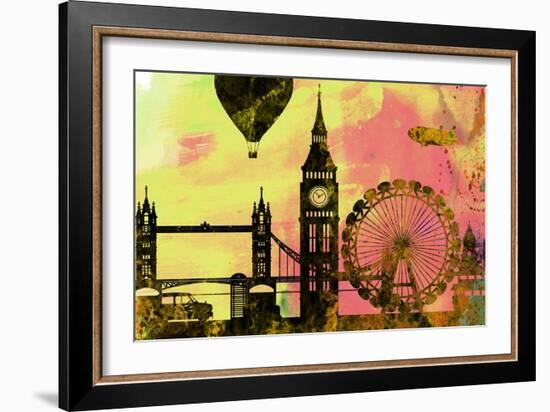 London City Skyline-NaxArt-Framed Art Print