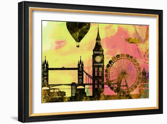 London City Skyline-NaxArt-Framed Art Print