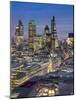 London City Square Mile seen from St Paul's Cathedral in evening-Charles Bowman-Mounted Photographic Print