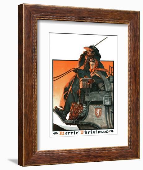 "London Coach", December 5,1925-Norman Rockwell-Framed Giclee Print