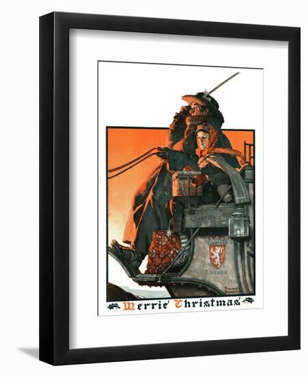 "London Coach", December 5,1925-Norman Rockwell-Framed Giclee Print