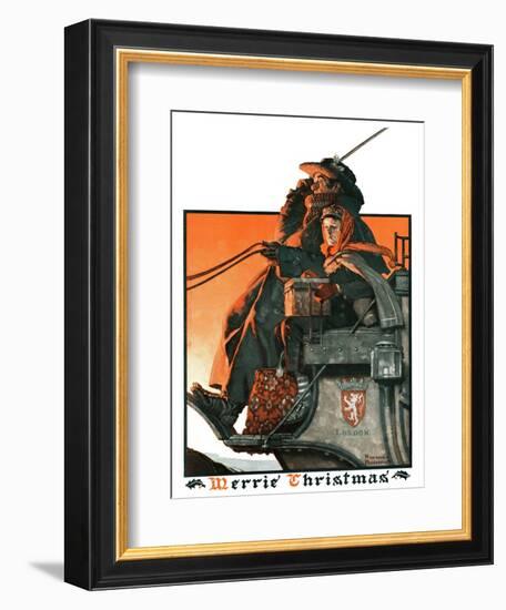 "London Coach", December 5,1925-Norman Rockwell-Framed Giclee Print