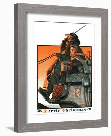 "London Coach", December 5,1925-Norman Rockwell-Framed Giclee Print