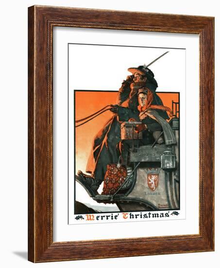 "London Coach", December 5,1925-Norman Rockwell-Framed Giclee Print