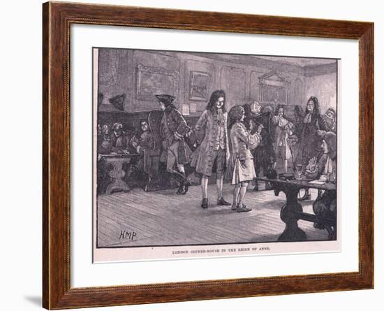 London Coffee-House in the Reign of Anne Circa Ad 1710-Henry Marriott Paget-Framed Giclee Print