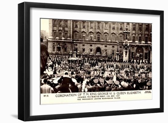 London, Coronation, King George VI, Queen Elizabeth-null-Framed Giclee Print