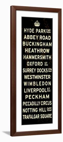 London Crown Sign--Framed Art Print