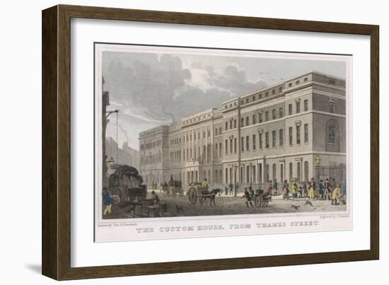 London Custom House-Thomas H Shepherd-Framed Art Print