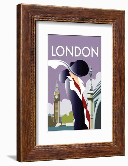 London - Dave Thompson Contemporary Travel Print-Dave Thompson-Framed Giclee Print
