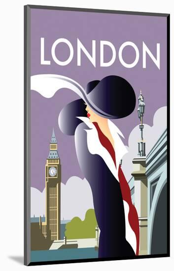 London - Dave Thompson Contemporary Travel Print-Dave Thompson-Mounted Giclee Print