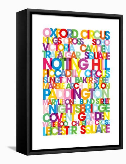 London Destinations Art-Michael Tompsett-Framed Stretched Canvas