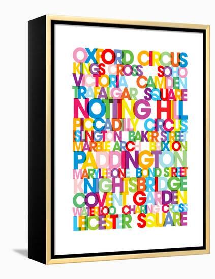 London Destinations Art-Michael Tompsett-Framed Stretched Canvas