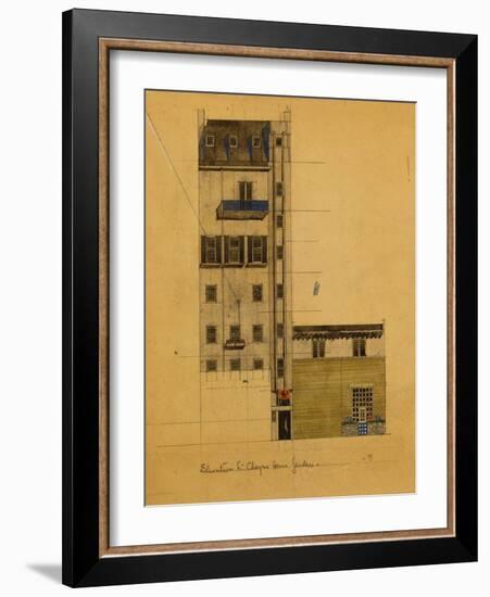 London, Elevation of Proposed Studio in Glebe Place and Upper Cheyne Walk, 1920-Charles Rennie Mackintosh-Framed Giclee Print