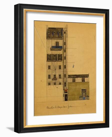 London, Elevation of Proposed Studio in Glebe Place and Upper Cheyne Walk, 1920-Charles Rennie Mackintosh-Framed Giclee Print