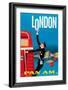London, England - Double Decker Bus - Pan American World Airways-Aaron Fine-Framed Art Print