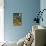 London, England - Retro Skyline-Lantern Press-Premium Giclee Print displayed on a wall