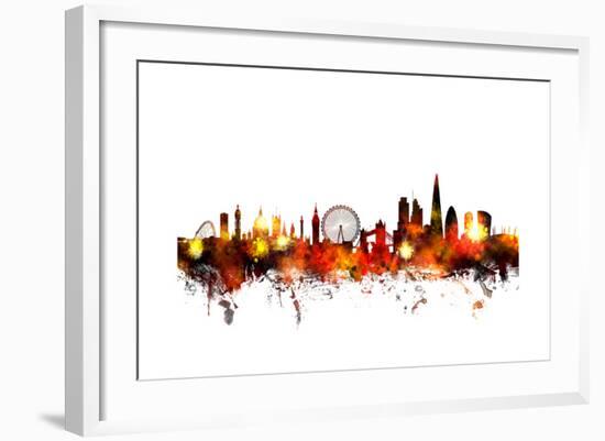 London England Skyline-Michael Tompsett-Framed Art Print