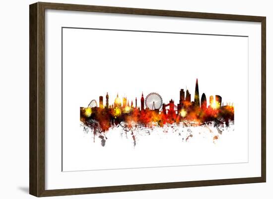 London England Skyline-Michael Tompsett-Framed Art Print