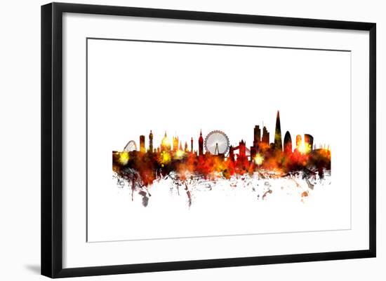 London England Skyline-Michael Tompsett-Framed Art Print