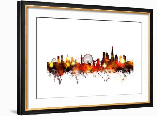 London England Skyline-Michael Tompsett-Framed Art Print