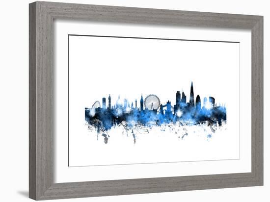 London England Skyline-Michael Tompsett-Framed Premium Giclee Print