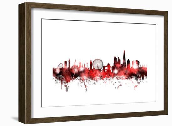 London England Skyline-Michael Tompsett-Framed Art Print