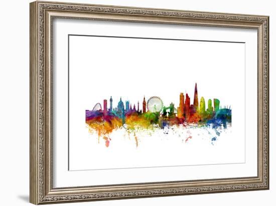 London England Skyline-Michael Tompsett-Framed Art Print