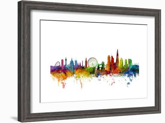 London England Skyline-Michael Tompsett-Framed Art Print