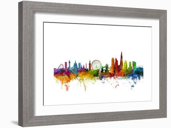 London England Skyline-Michael Tompsett-Framed Art Print