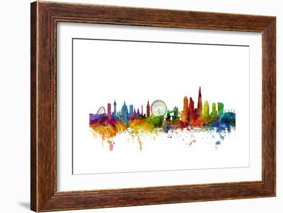 London England Skyline-Michael Tompsett-Framed Art Print