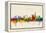 London England Skyline-Michael Tompsett-Framed Stretched Canvas