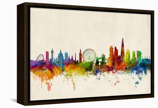 London England Skyline-Michael Tompsett-Framed Stretched Canvas