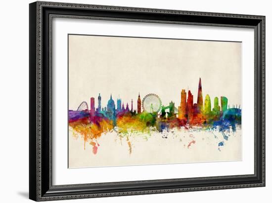 London England Skyline-Michael Tompsett-Framed Premium Giclee Print